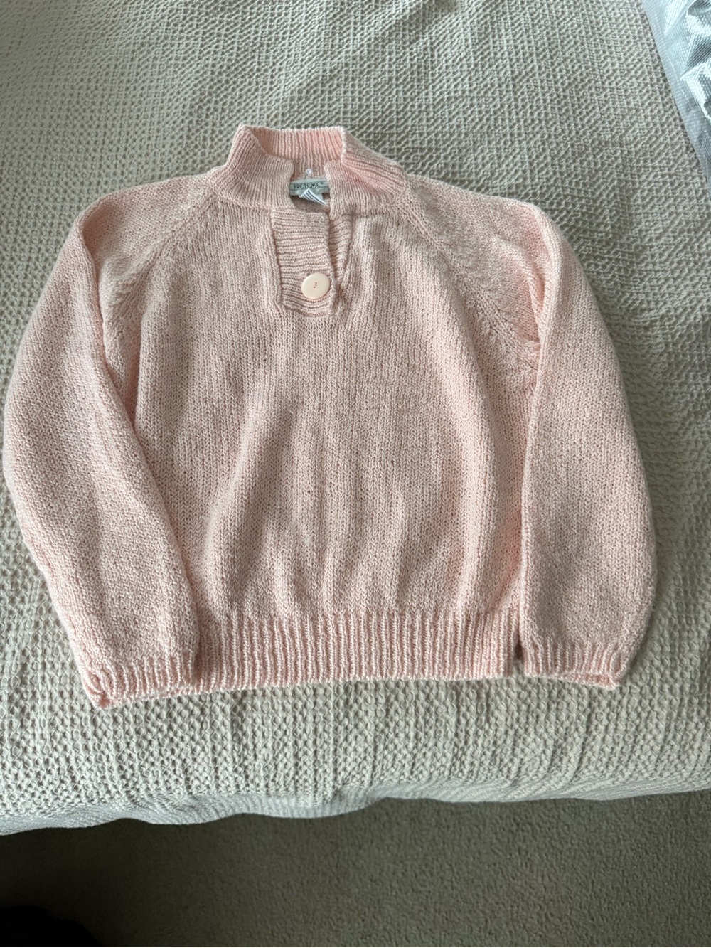 Cozy Pink Mock Neck Sweater with Button Detail
